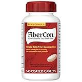 FiberCon Fiber Therapy Coated Caplets, Safe, Simple & Comfortable Insoluble Fiber for Bowel Irregularity, Comfortable Constipation Relief with No Gas or Bloating, 140 Caplets