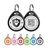 ilFindYou Dog Tags Personalized, QR Code Pet ID Tags for Dog Collar, Online Profile, Scan Location Alerts, Black