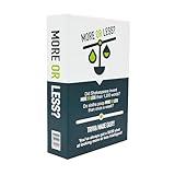 More Or Less? Trivia Card Game for Adults, Families, Kids & Teens - Very Compact, Easy & Fun - Ideal for Travel, Game Nights & Holidays - 5 Trivia Categories, 100 Question & Answer Cards