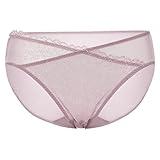 DOBREVA Women's Lace Underwear Sexy Hipster Panties Breathable Bikini Briefs Warm Iris Small