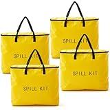 Dansydaisy 4 Pcs Spill Yellow Portable Bag kit Only, Universal Portable Emergency Yellow Duffle Spill Bag, 20 x 17 x 5 Inches, No Other Leak Handling Accessories are Included