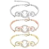 sales clearance today deals prime clearance items Luxury Cubic Zirconia Chain Bracelet Adjustable Heart Shaped Friendship Bracelet Best Gifts for Birthday Christmas Anniversary