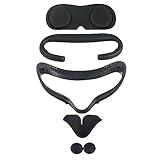 Upphaf Face Cushion Pad and Facial Interface Set for Quest 2, Compatible with Quest 2 Original Spacer, with Breathability PU leather and Air-Circulation Design (Black)