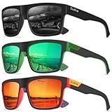 DioKiw Polarized Sunglasses for Men Sporty Style Design Driving Travel Sun Glasses Lightweight Square Frame UV Protection Goggles