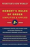 Webster's New World Robert's Rules Of Order Simplified And Applied, Third Ed.
