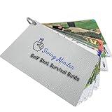 Swing Minder Golf Reference Cards | Pocket Golf Survival Guide and Golf Cheat Sheet Booklet | Compact Waterproof PVC Cards for Troublesome Shots | Clip-on Carabiner for Your Golf Bag