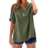 Premium+Brand+Deals Linen Shirts for Women Summer Work Tops Trendy Plus Size Button Down V Neck Boho Clothes Spring Tops for Women 2025 Recent+Orders+Placed+by+me+on+Amazon AG XXL