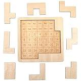 Daily Calendar Wooden Puzzle for Adults - 365+ Date Challenge, Office Logic Game (1 Pack)