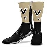For Bare Feet NCAA Youth University Socks - Officially Licensed School Logo - Girls & Boys - Crew Style - Support your team on Game Day (Vanderbilt Commodores - Graphite, One Size)