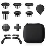 13 in 1 Metal Thumbsticks for Xbox One Elite Series 2, Elite Series 2 Core Controller Parts, TanReginal Gaming Accessory Replacement, Metal Mod 6 Swap Joysticks, 4 Paddles, 2 D-Pads, 1 Tool(Black)