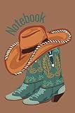 Composition Notebook: Country & Western Cowboy Hat, Cowboy Boots, Cowgirl Hat, Cowgirl Boots, Blank 120 Lined Pages, 6x9"