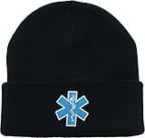 Army Universe Black EMS EMT Emergency Medical Star of Life Knit Winter Acrylic Watch Cap Hat