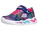 Skechers Kids Wavy Beams Sneaker, Navy/Multi, 12 US Unisex Little Kid