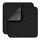 Waterproof Seat Protector Pads Washable Chair Pads for Incontinence Reusable Pee Pads for Adults Kids Non-Slip Chair Protectors Covers for Wheelchair 2pcs Black 22"x21"