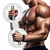 POZOERA Burn Machine - Arm Exercise Equipment with 12LB Adjustable Resistance,Forearm Strength Trainer for Men&Women with 360 Degree Rotator (Silver)