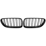 X AUTOHAUX Front Upper Hood Bumper Grille Grill for BMW M6 F06 2012-2018 Front Left Right Upper Bumper Kidney Grille Grill Double Slat Gloss Black Pair