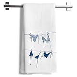 Nipil Minimalist Beach Decorative Hand Bathroom Towels,Summer Beach Coastal Nautical Kitchen Towels, 16x24 Inch
