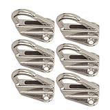 6Pcs Hook Stainless Steel Heavy Duty Spring Buckle Type Hanger for Home Marine Engineering Easily Hang and Adjust Fenders on Your Boat
