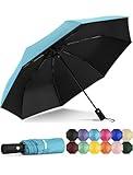 Yoobure Windproof Travel Umbrella, Automatic Umbrellas for Rain - Compact Folding Umbrella with UV Protection, Lightweight Portable Design for Backpack/Walking/Car, Sun & Storm Ready