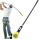 Yes4All 48 Inches Golf Swing Trainer Aid Improve Flexibility Tempo, Rhythm, Balance and Strength Training. Indoor/Outdoor Swing Correction Practice for Chipping, Driving and Hitting (Yellow)