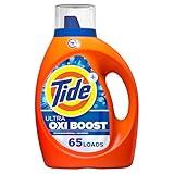 Tide Ultra Oxi Boost Liquid Laundry Detergent, 92 fl oz, 65 Loads, Advanced Stain Remover, Laundry Detergent Liquid with Extra Oxi Power