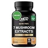 Organic Mushroom Supplement Extracts of Lions Mane Cordyceps Chaga Reishi Turkey Tail Maitake Shiitake Capsules - Natural Vitamins Minerals Antioxidants Supplement - Made in The USA