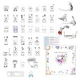 Presser Foot Set 42Pcs, Sewing Machine Presser Feet Kit Accessories with Manual for Brother, Babylock, Singer, Elna, Toyota, New Home, Simplicity, Necchi, Kenmore Low Shank Machines