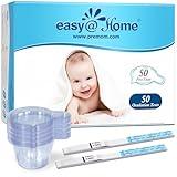 Easy@Home Ovulation Test Predictor Kit : Accurate Fertility Test for Women (Width of 5mm), Fertility Monitor Test Strips, 50 LH Strips with 50 Urine Cups