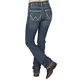Wrangler Women's Willow Mid Rise Performance Waist Boot Cut Ultimate Riding Jean, Davis, 7-32