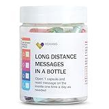 HSXIANG Long Distance Relationship Gifts,50PCS Pre-Written Capsules Messages in a Bottle Gift for Boyfriend or Girlfriend Birthday Valentines Day Thanksgiving, Christmas Gift.(Long Distance)