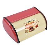 Yosoo Metal Bread Box, Multi Functions Saving Space Bread Holder Anti for Kitchen Countertop for Bakery(red)