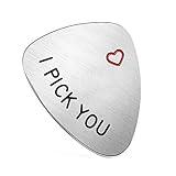 Husband Boyfriend Gifts - Guitar Picks Gifts for For Guitarist Musician, Valentine's Day Gift for Him, Wedding Gift for Men (Style - I Pick You)