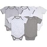 Burt’s Bees Baby Unisex Baby Bodysuits, 5-Pack Short & Long Sleeve One-Pieces, 100% Organic Cotton