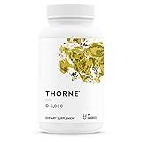 THORNE - Vitamin D-5000 - Vitamin D3 Supplement - Support Healthy Bones, Teeth, Muscles, Cardiovascular, and Immune Function* - NSF Certified for Sport - Dairy-Free, Soy-Free - 60 Capsules