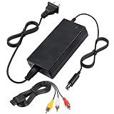 Power Supply and AV Cable for Gamecube, NGC AC Power Adapter & AV Cable Set, Power Cord Compatible with Nintendo Gamecube Console