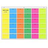 AKAYOK 3" x 5" Index Card Holder Sleeve - 36 Card Slots Organizer for Office, Classroom, and Home - Pocket Chart Perfect for Studying, Workflow Tracking, Presentations, and Organization