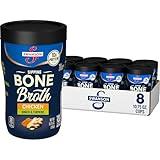 Swanson Sipping Chicken Bone Broth With Ginger and Turmeric, 10.75 oz Microwavable Cup (8 Pack)