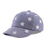 JANGANNSA Dinosaur Boys Girls Caps Embroidery Baby Baseball Caps Cotton Infant Toddler Kids Hat Spring Summer Autumn (Denim Blue Star, 18.1"(3-6 Months))