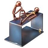 Physical & Massage Therapist Craft Handmade Figurine - 4" L X 4" H - Recycled Metal Sculptures & Hand Welded Metal Art Gift - Desk Accessories, Medical Office Decor & Physical Therapy Art Gifts