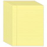Office Depot(R) Glue-Top Writing Pads, 8 1/2in. x 11in., Legal Ruled, Canary, Pack Of 12