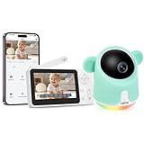 Baby Monitor with Camera and Audio, 1080P Baby Camera Monitor WiFi Smartphone App Control Night Vision 4.3” Screen 2-Way Talk Temperature & Humidity Sensor Lullabies Motion & Cry Detection iOS/Android