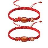 2025 New Year of Snake Bracelets, Adjustable Red String Charm Bracelet Chinese Zodiac Animal Good Luck Braided Bracelet Lucky Snake Charm Braided Red Rope Corded Bracelets Jewelry for Women Men(2 Pcs)