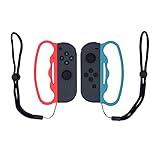 Mcbazel Boxing Grip with Hand Straps for NS Switch/Switch OLED Joy-Con Fitness Boxing Game Blue and Red(NOT for NS 2)