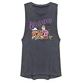 Disney Junior's Destination Casa Muscle T-Shirt, Denim Blue Heather, Small