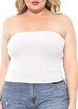 STRETCH IS COMFORT Women's Crop Tube Top White 4X