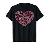 Types Of Sharks Tooth Heart Valentines Fossil Marine Biology T-Shirt