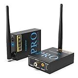 1Mii 2.4GHz Wireless Audio Transmitter and Receiver, HiFi Audio, 20ms Low Latency, 320ft Long Range Wireless Subwoofer Kit for Speaker/Stereo/Soundbar,Optical/Coaxial/3.5mm(RCA) Ports.