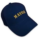 Baseball Cap Mayor Spanish Major Army Embroidery Foreign Languages Acrylic Hats for Men & Women Strap Closure Navy Design Only