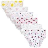 Family Feeling Soft Cotton Panties Little Girls White Underwear (Pack of 6) Size 6