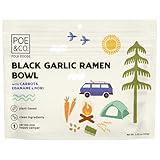 POE & CO FOLK FOODS Handcrafted Gourmet Vegan Meal | Freeze Dried Camping Backpacking Food | Chef-Created | Superfood | Clean Ingredient | Ready to Eat Meal | Single Serving (Black Garlic Ramen Bowl)
